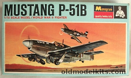 Monogram 1/72 TWO Mustang P-51B Kits OLE-II - Blue Box Issue, PA143-70 plastic model kit